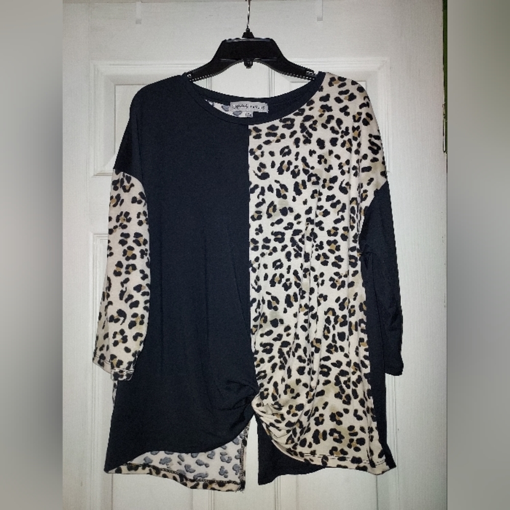 Womens leopard print absolutely famous shirt